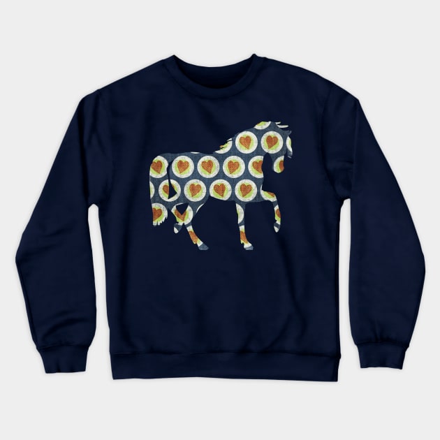 I Heart Horses Crewneck Sweatshirt by LangleyDesigns